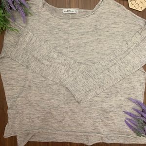 Zara knit heather gray sweater